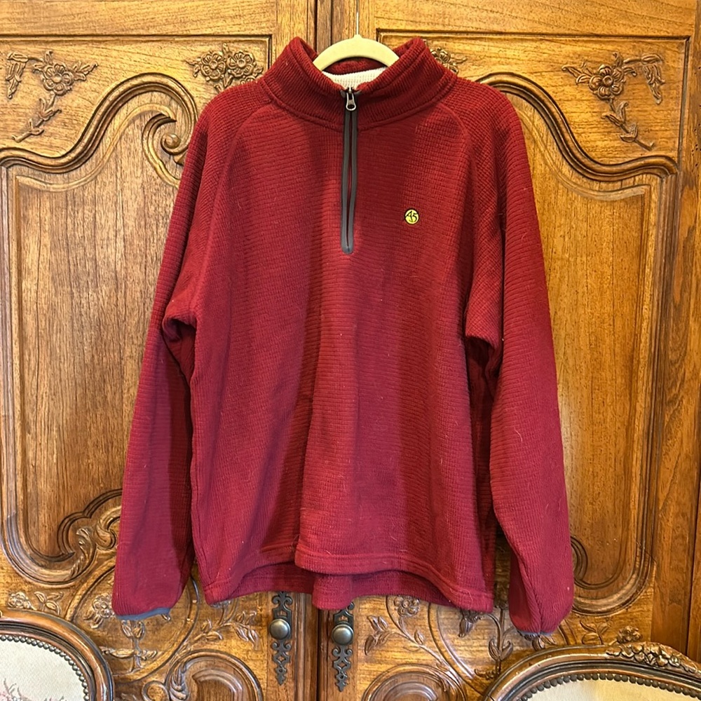 Burgundy North Face quarter zip